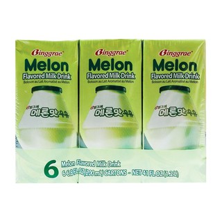 Sữa Binggrae Hàn Quốc vị Dưa lưới (6 hộp 200ml)