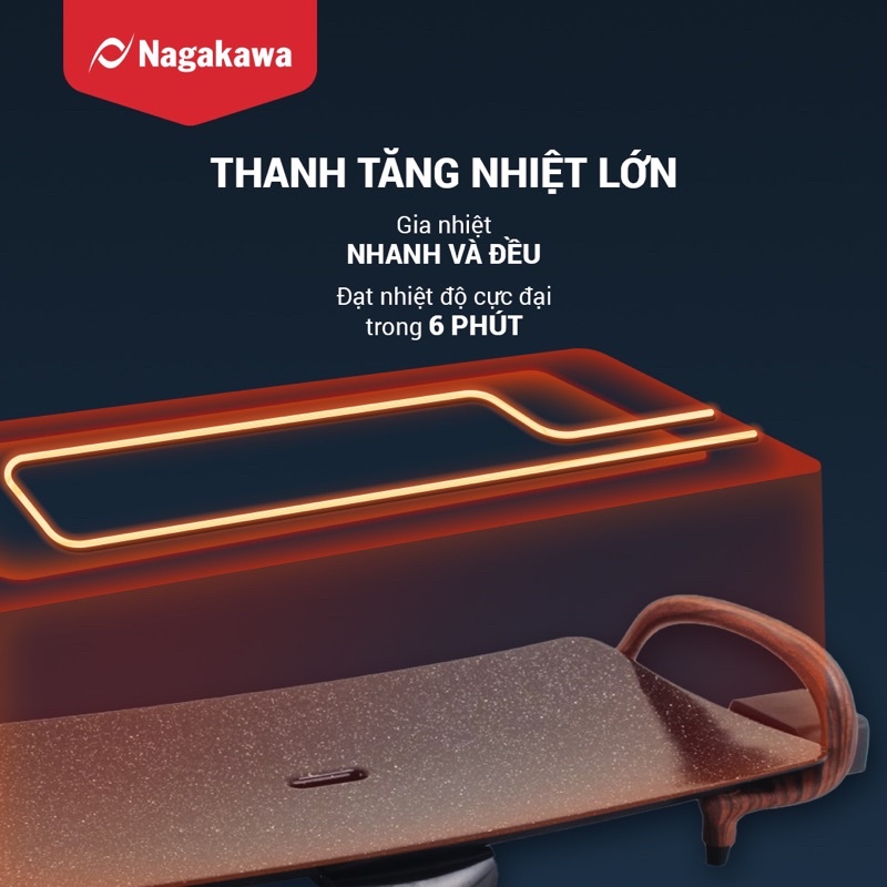 Bếp nướng cao cấp Nagakawa vân đá NAG3103