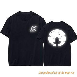 Áo thun Naruto Sasuke màu đen phản quang cực đẹp - Cotton Thái M2403