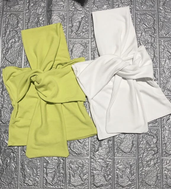 Ao thun borip kiểu phối nơ vai (FreeShip Extra)