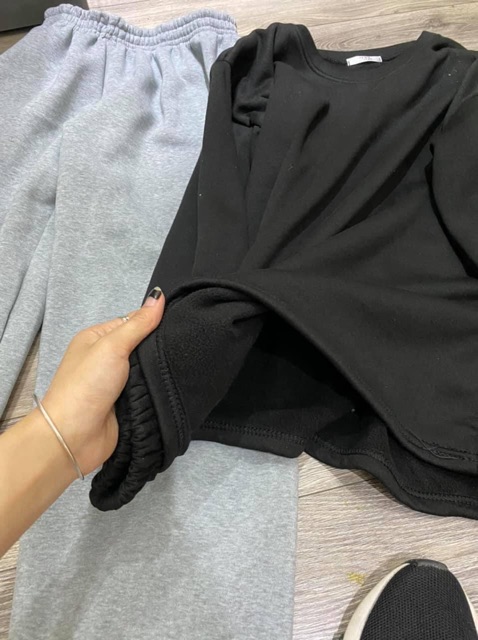 [Mã WASTHOT giảm 15K đơn bất kì] [FREESHIP 50K]Bộ nỉ thụng quần boom form thụng tay bồng Ulzang unisex | BigBuy360 - bigbuy360.vn