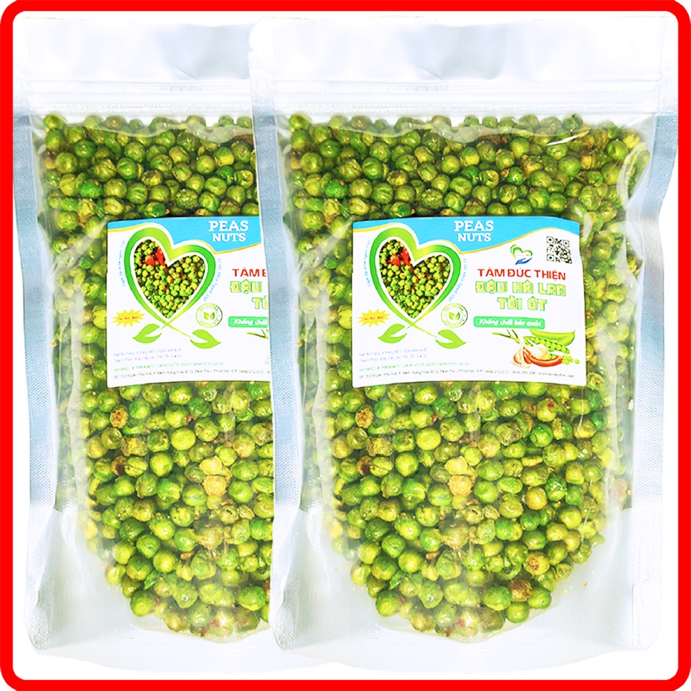 đậu hà lan tỏi ớt đậu hà lan rang tỏi ớt Tâm Đức Thiện Loại Đóng Túi 500GR đồ ăn vặt