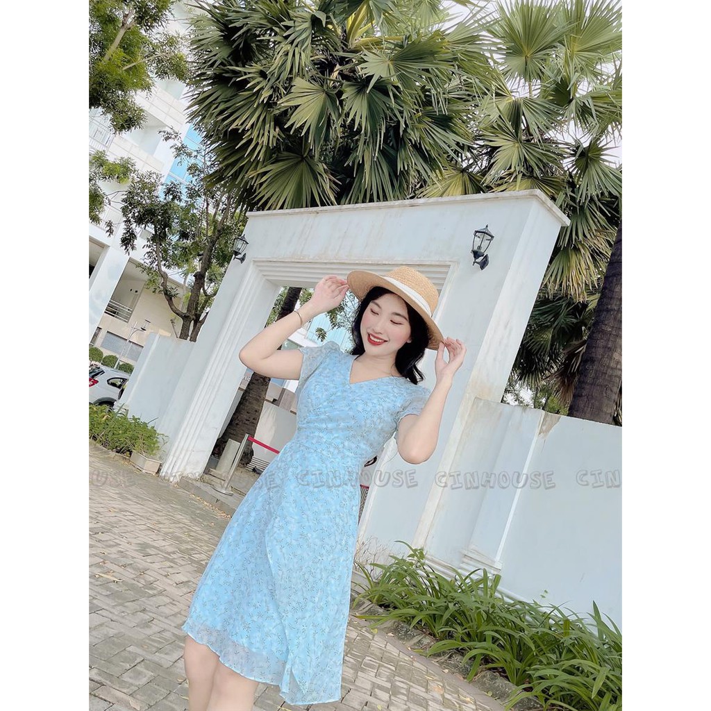 Đầm xòe cổ tim tay cánh tiên Twelve 1202