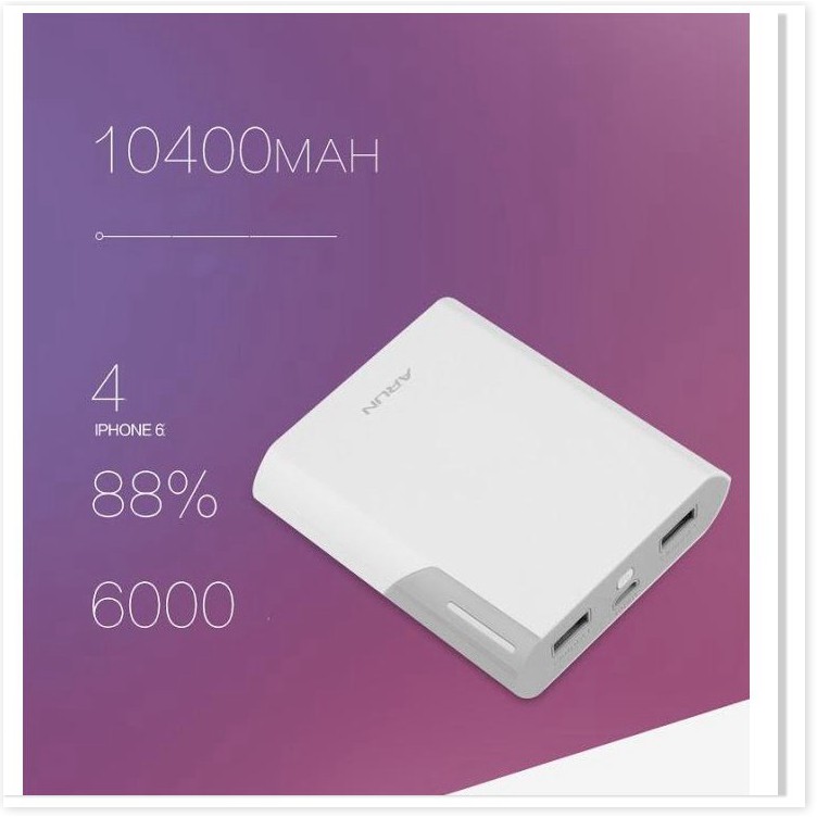 Sạc dự phòng 10400mah 🤗MiễnShip🤗 Sạc dự phòng 10400mah cổng usb kép tích hợp chế độ tự ngắt khi pin đầy