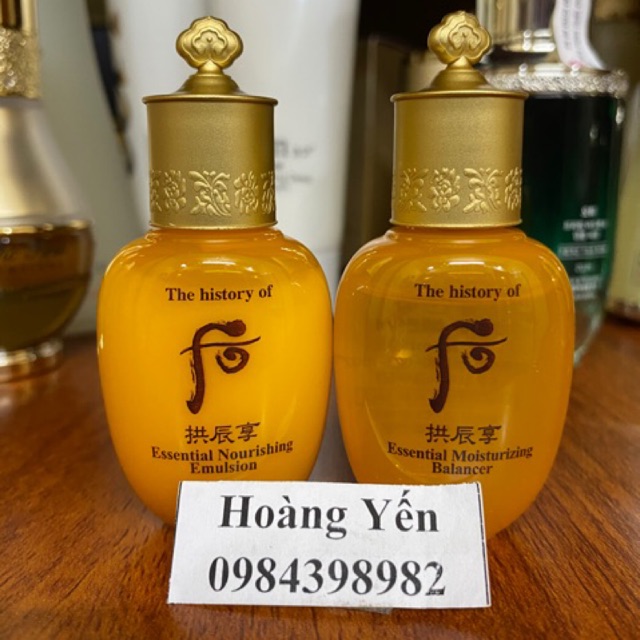 [ XẢ KHO] CẶP NƯỚC HOA HỒNG + SỮA DƯỠNG WHOO VÀNG 20ML/CHAI - date: 2023