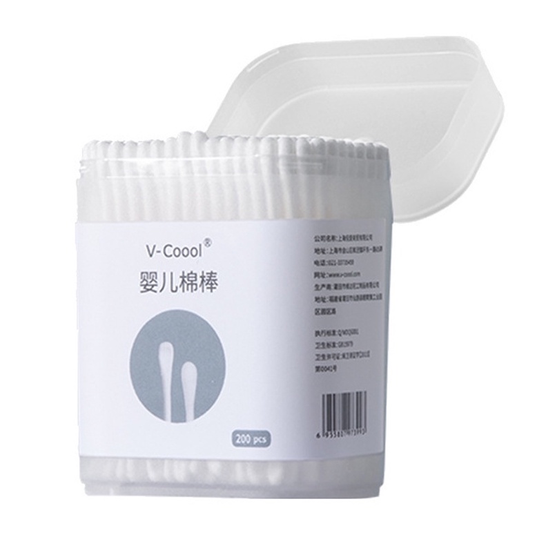 [HCM - SIÊU RẺ] Tăm bông cho bé sơ sinh V-Coool, hộp 200 que