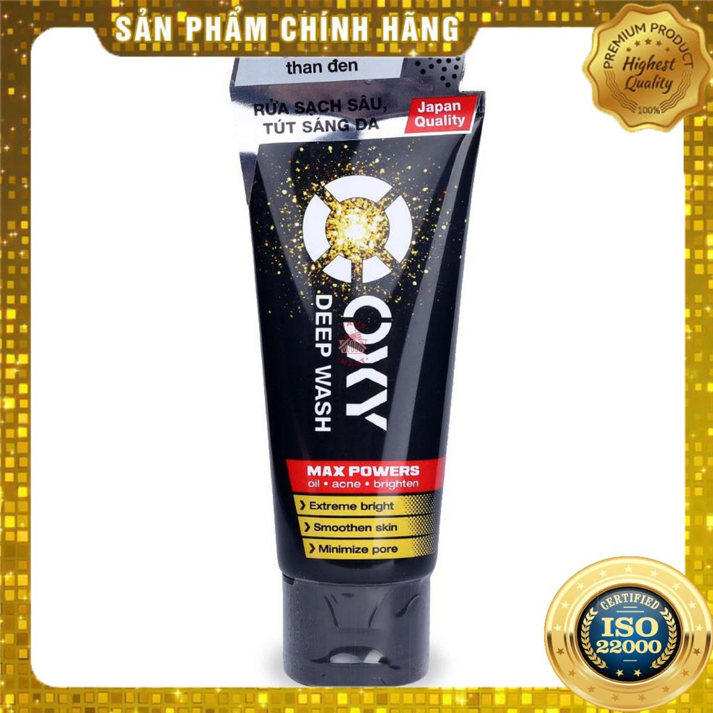 [ Yams Mart ] Kem Rửa Mặt Rohto Oxy Deep Wash Tuýp 100G