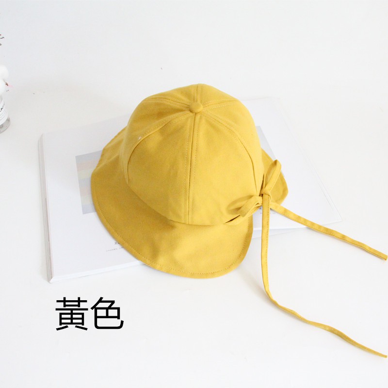 Mũ Tai Bèo Vải Cotton Đính Nơ Xinh Xắn Kiểu Hàn Quốc