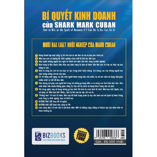 Cuốn sách Bí Quyết Kinh Doanh Của Shark Mark Cuban (America Shark Tank)