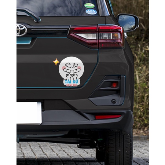 Tem decal lái mới dán đuôi xe