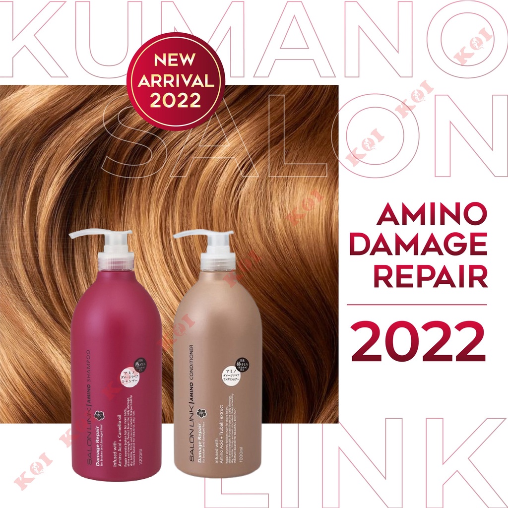 Dầu gội đầu phục hồi hư tổn và dưỡng tóc Kumano Salon Link Amino Damage Repair Shampoo 1000ml