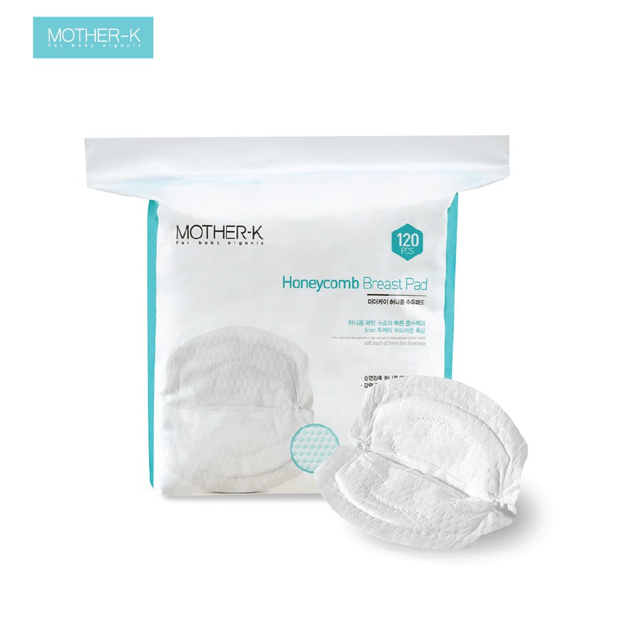 Miếng lót thấm sữa tổ ong 3D Mother-K túi 120pcs