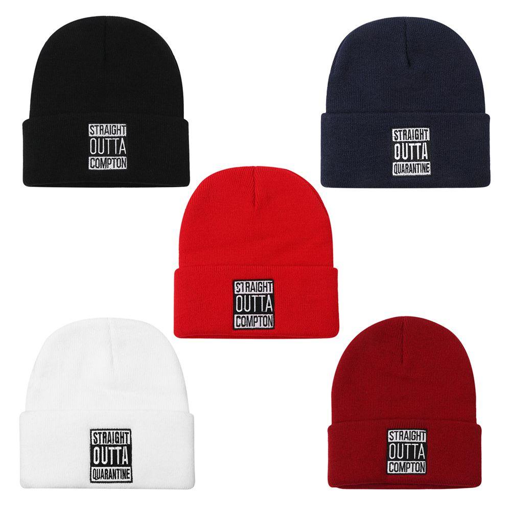 Mũ Beanie Dệt Kim Mềm Mại Thêu Họa Tiết Thời Trang Thu Đông