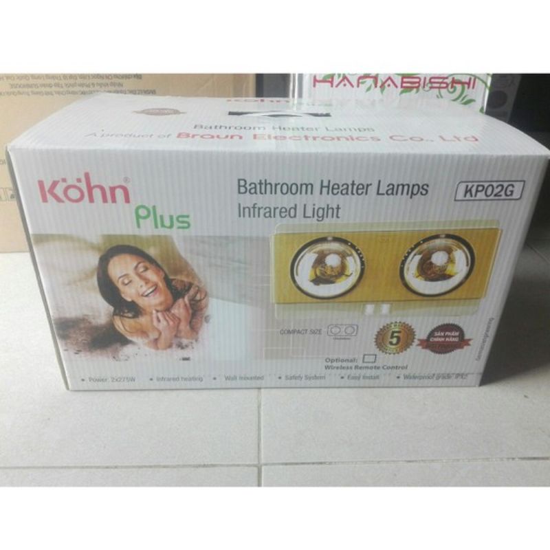 Đèn sưởi nhà tắm 2 bóng KOHN PLUS KP02G Hàng chính hãng bảo hành 5 năm