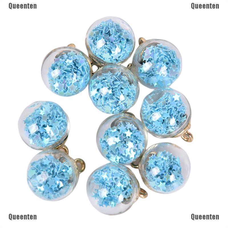 ★Nữ Hoàng★Bộ 10 Mặt Dây Chuyền Kính Hình Ngôi Sao Năm Cánh