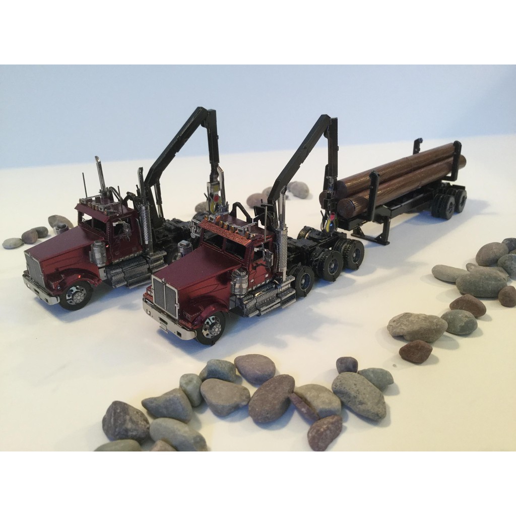 Mô Hình Lắp Ghép 3D Kim Loại xe tải bản màu