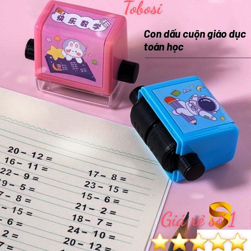 [ Tobosi – Giá Tổng Kho ] Con Lăn Dấu Tạo Phép Tính Cộng Trừ Cho Học Sinh Tiện Lợi