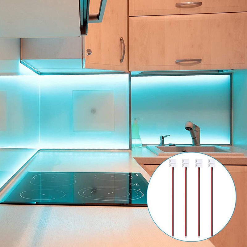 Set 24 Đầu Nối Dây Đèn LED 8mm 2 Pin Linh Hoạt SMD 3528 2835 Nhiều Màu Sắc Tiện Dụng