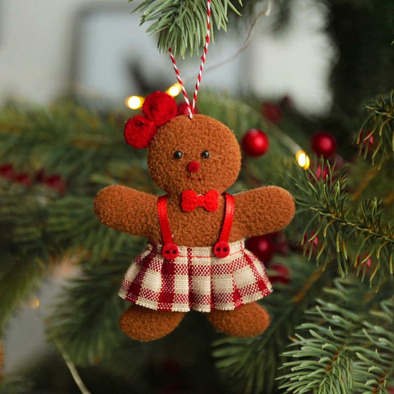 Set 3 Búp Bê Người Bánh Gừng Trang Trí Cây Thông Giáng Sinh Năm Mới