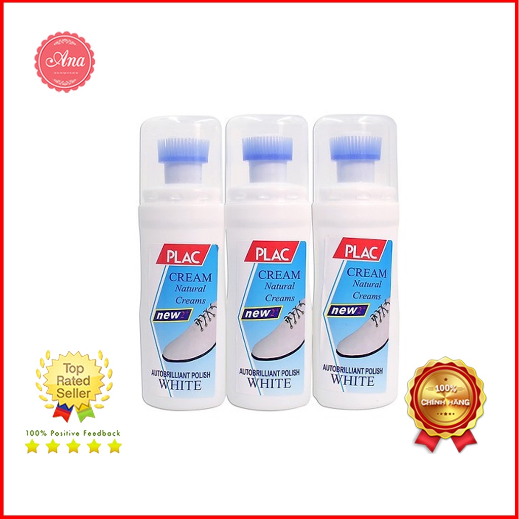 Chai Tẩy Trắng Giày PLAC Kèm Đầu Chải Tiện Dụng 100ml