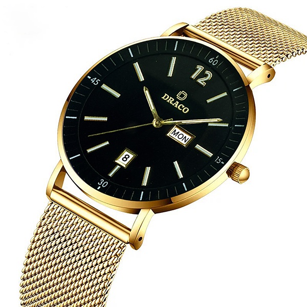 Đồng hồ nam cao cấp DRACO d21-st01 &quot;the first boy&quot; VÀNG ĐEN