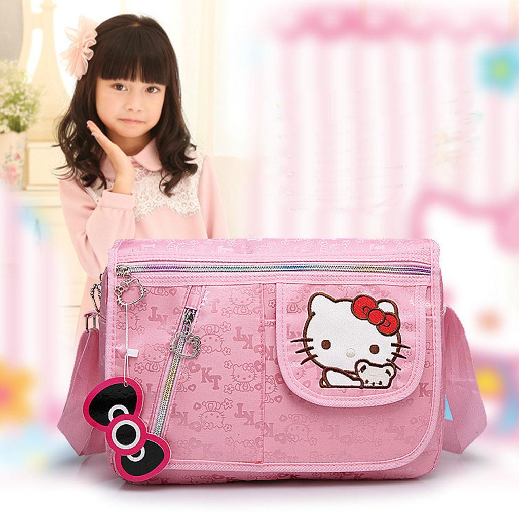 Túi xách đeo chéo chống thấm học sinh Hello Kitty PINK047 Pink Xinh Decor đi học màu hồng cho bé gái