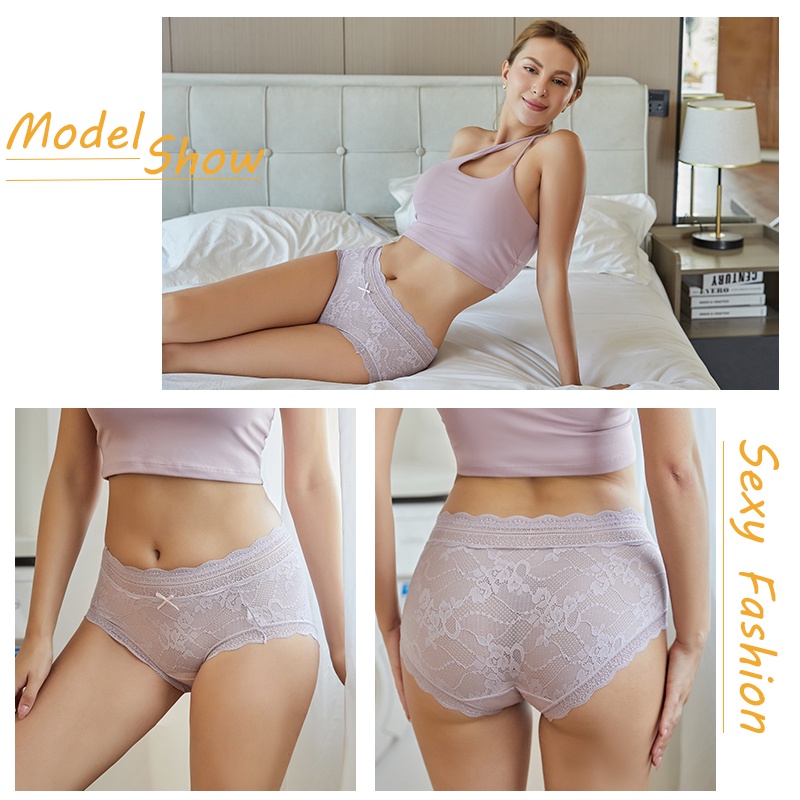 Cute Byte Quần Lót Ren Hoa Xuyên Thấu Thoáng Khí Gợi Cảm Dễ Thương Cho Nữ