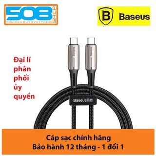 Cáp sạc nhanh 2 đầu type c pd 60w baseus water drop shaped lamp -