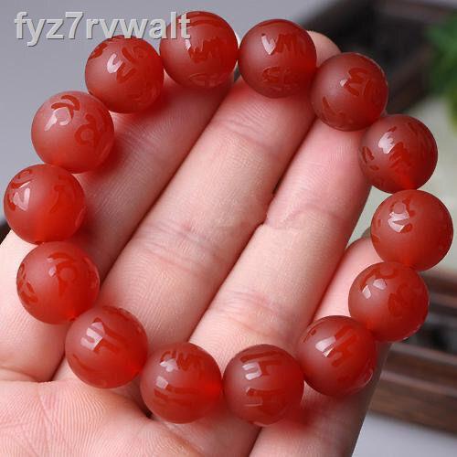 Mã não đỏ đen mờ vòng tay thần chú sáu ký tự tiền may mắn và hạt chuyển tà ma nam nữ