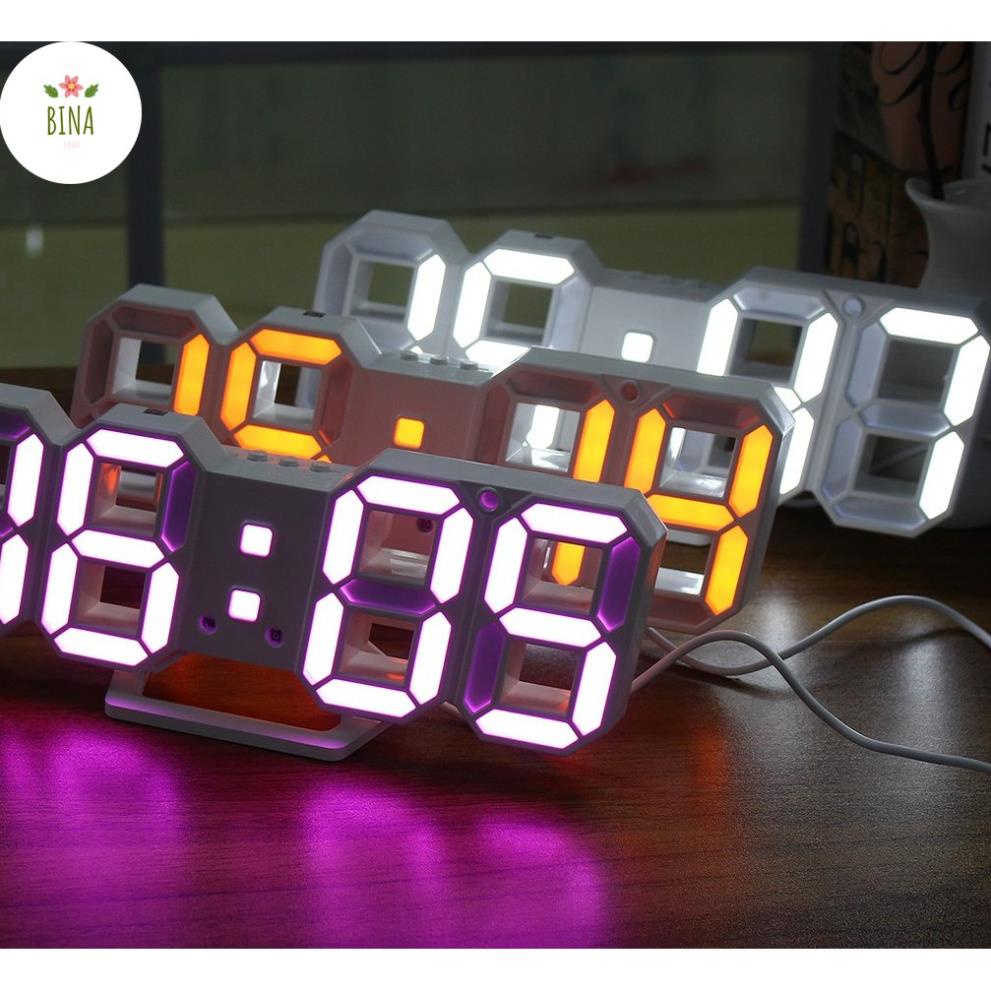 Đồng hồ LED 3D treo tường, để bàn thông minh - Hướng dẫn sử dụng Tiếng Việt - Binashop