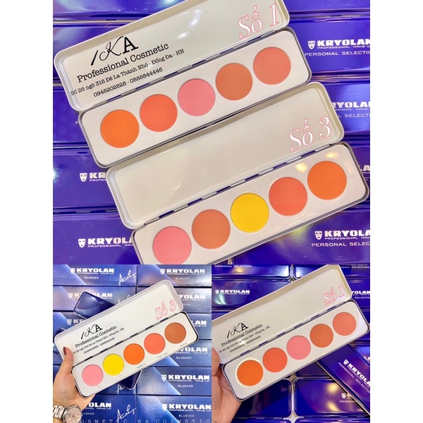 Bảng Má Hồng Kryolan 5 ô