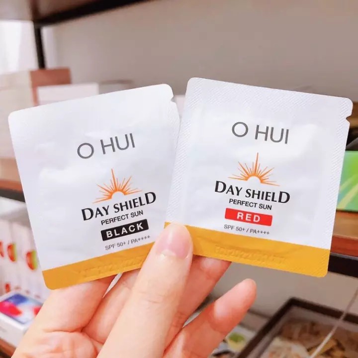 Kem chống nắng dành mọi loại da , Ohui Perfect Sun Pro Black,red , Gói 1ml