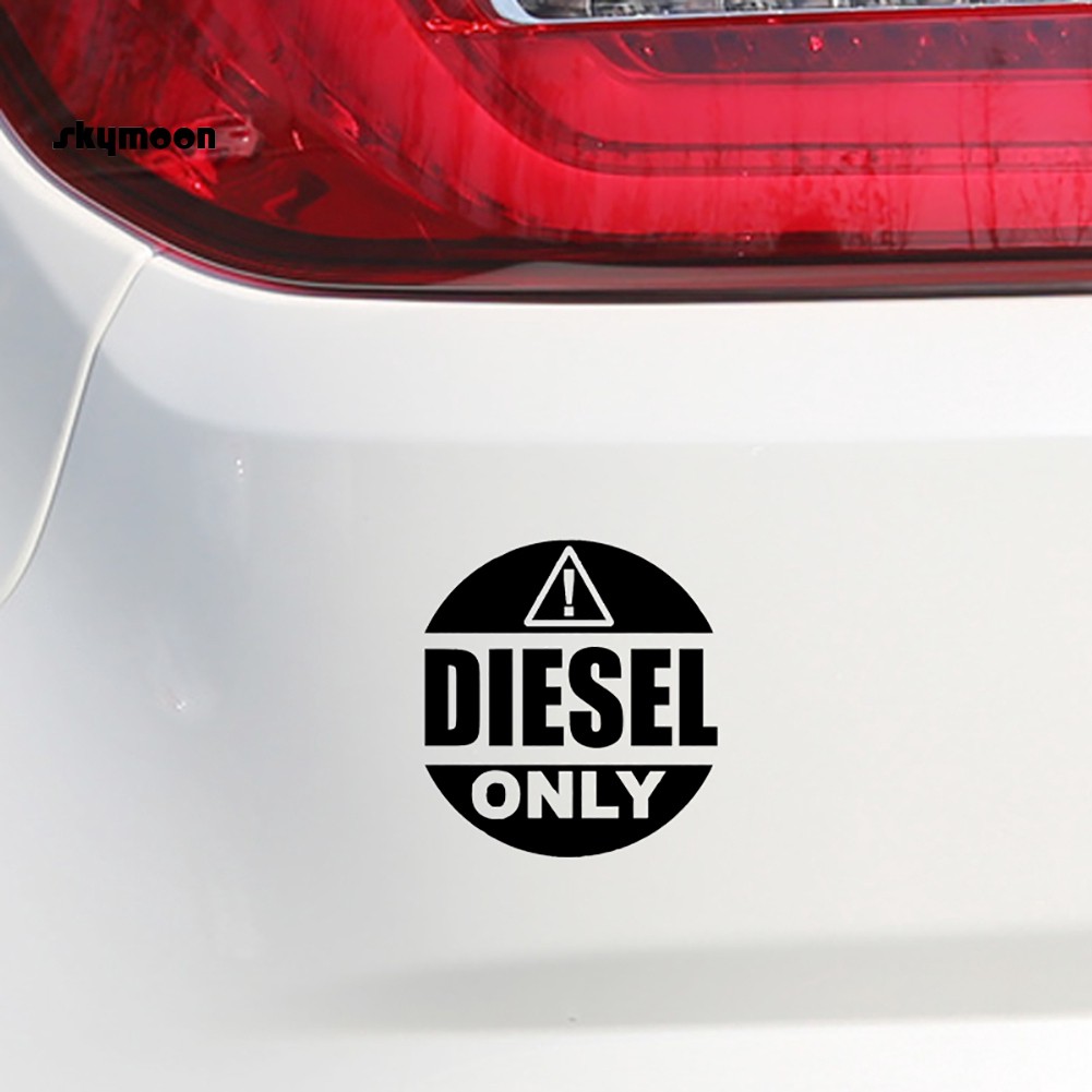 Đề can dán xe in chữ DIESEL ONLY phản quang độc đáo tiện dụng cho xe hơi