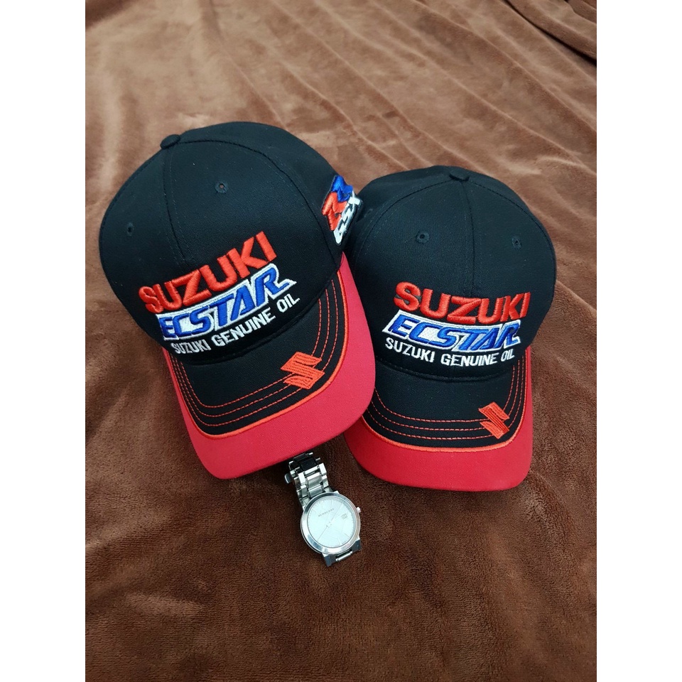 (Hàng VNXK) Nón kết nam, Nón lưỡi trai XE ĐUA tem xe SUZUKI thêu Logo chỉ bóng nổi (Ảnh thật) - Race2