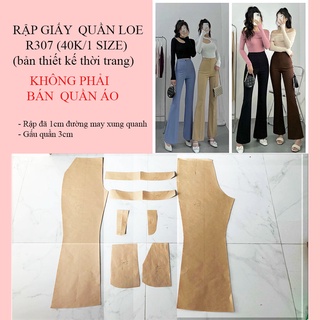 RẬP GIẤY  QUẦN R307 ( KHÔNG PHẢI BÁN QUẦN ÁO-đây là bản thiết kế thời trang bằng giấy)