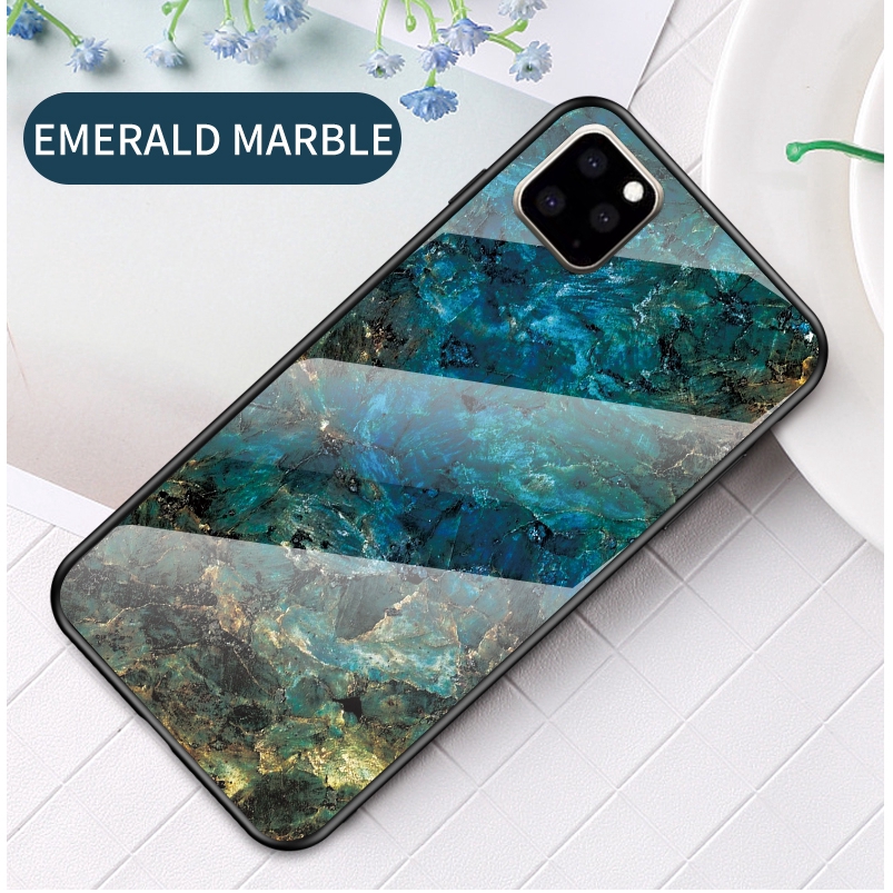 Marble Case for Google Pixel 4 XL 3A 3 2 XL Case Luxury Grain Hard Tempered Glass Protective Back Cover Case