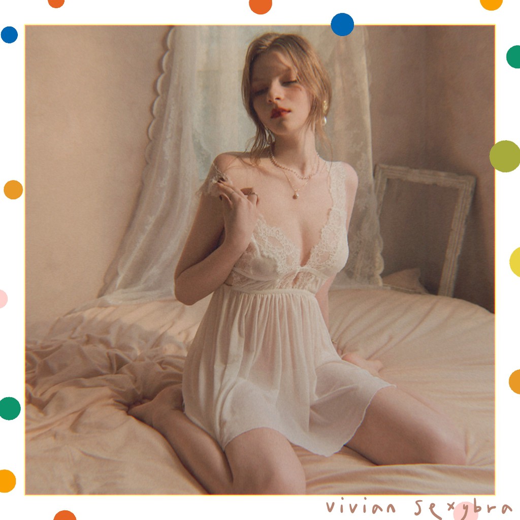 🌺Sexy Váy Đầm ngủ lụa ren 🌺Freeship🌺Sét cosplay hai dây có đệm ngực  (Kèm Quần Chíp) Freesize 40-65kg---001 | BigBuy360 - bigbuy360.vn