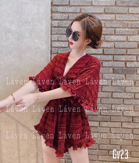 Jump đùi bèo xô nhún cột nơ eo , cotn trắng kín lưng 2c, xanh nhạt 1c