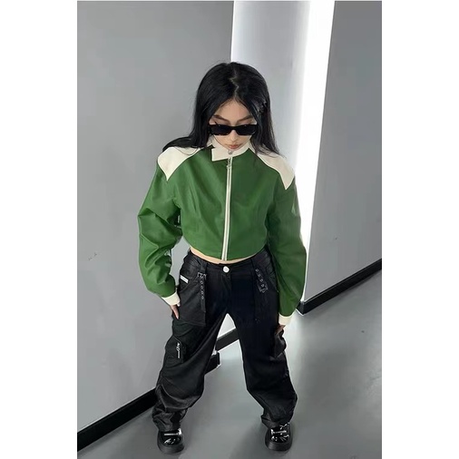 Áo Khoác Da Cao Cấp Phong Cách Harajuku Thời Trang Mùa Thu 2022 Dành Cho Nữ