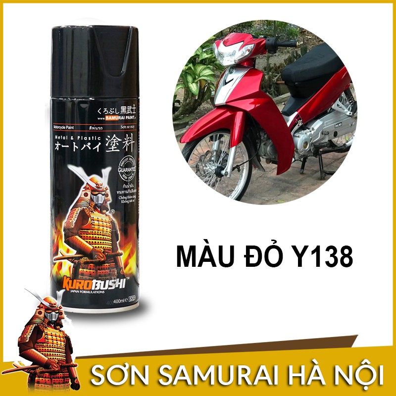 Chai Sơn Xịt Samurai Màu Đỏ Candy Y138