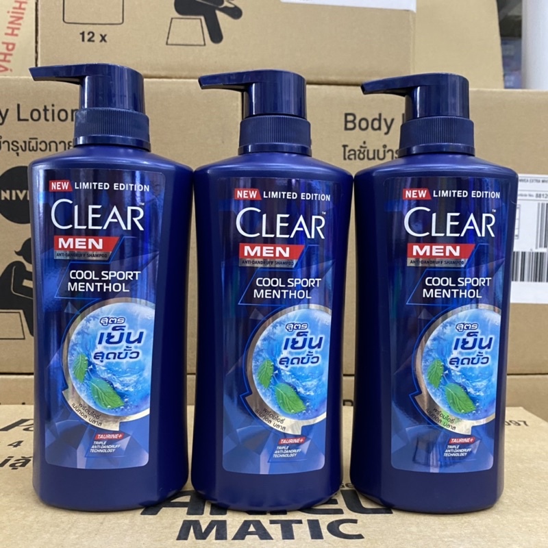 Dầu gội CLEAR MEN mát lạnh bạc hà Thái Lan (410ml)