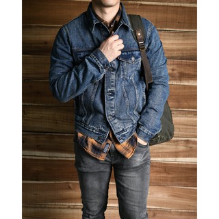 Áo khoác jean nam cao cấp, demin jacket trẻ trung, phong cách đường phố năng động Sonvnxk - AKJLV