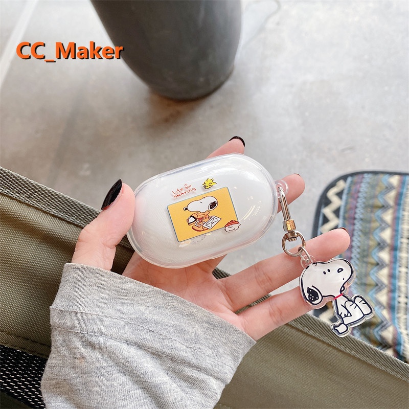 Vỏ Bảo Vệ Hộp Sạc Tai Nghe Bluetooth Oppo Enco Buds / Oppo Enco W11 Hình Chú Chó Snoopy Đáng Yêu