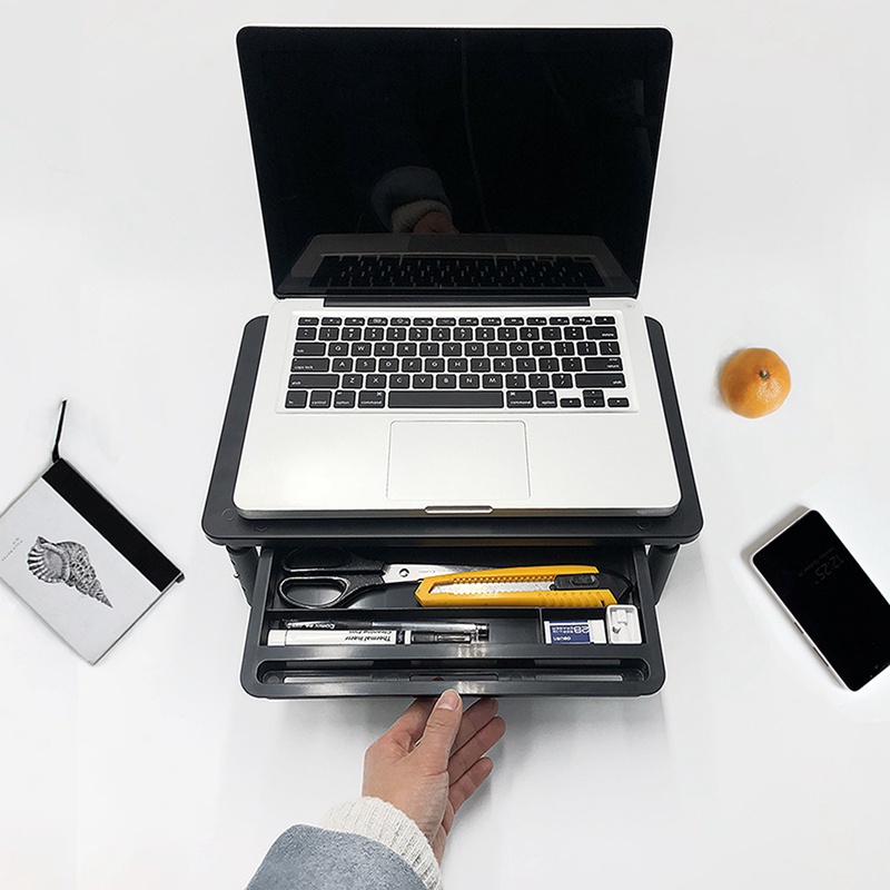 Monitor Stand Raiser in Adjustable Ergonomic Height with Ventilation Holes Platform for Monitor, Laptop, Printer | BigBuy360 - bigbuy360.vn