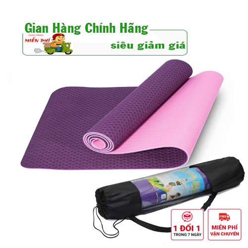 Thảm Tập YOGA TPE Chống Trượt 6MM Hàng Cao Cấp