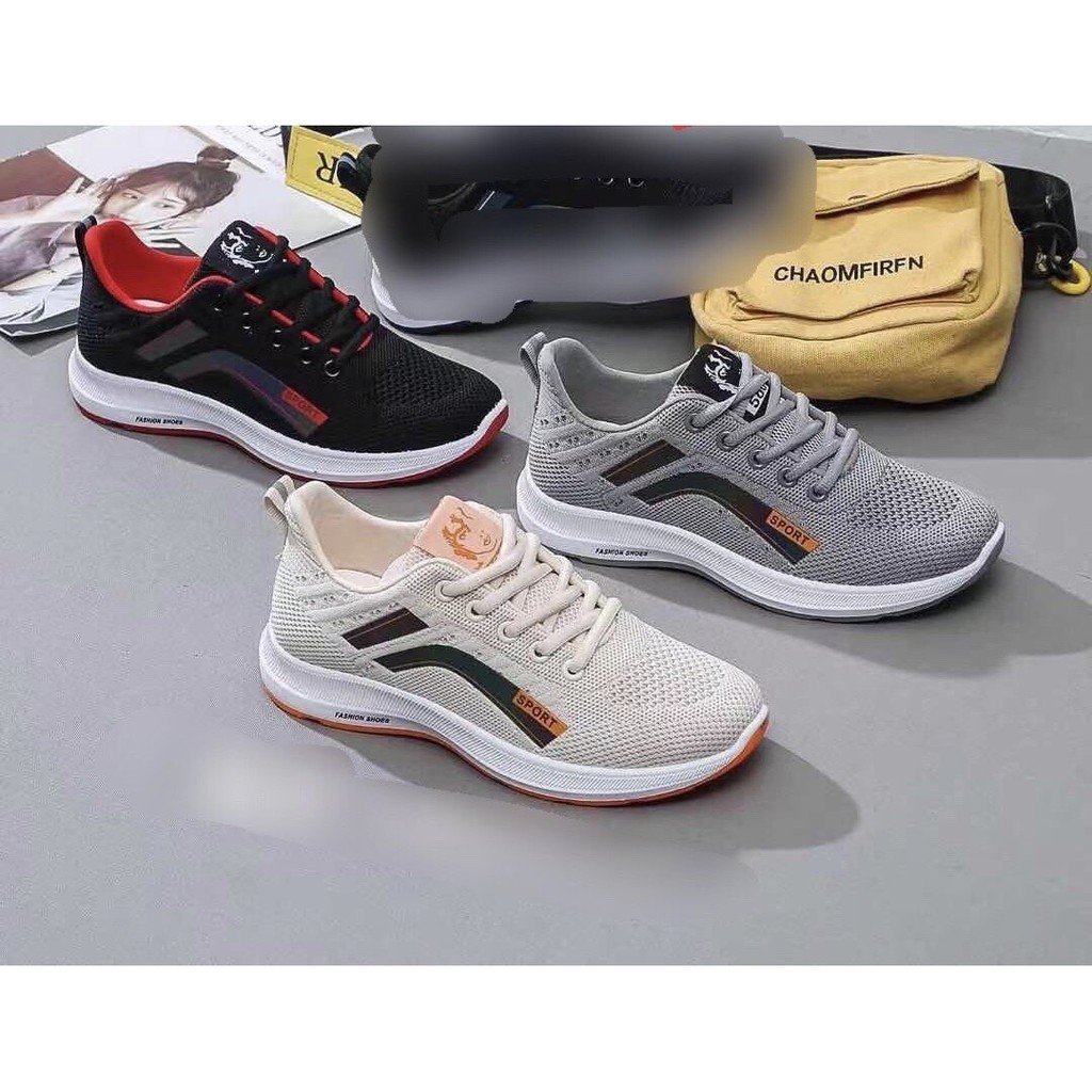 Giày sneaker thể thao nữ chất da pha lưới cực phong cách