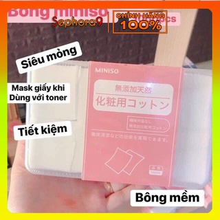 Bông tẩy trang Miniso 180-475-800-1000 miếng