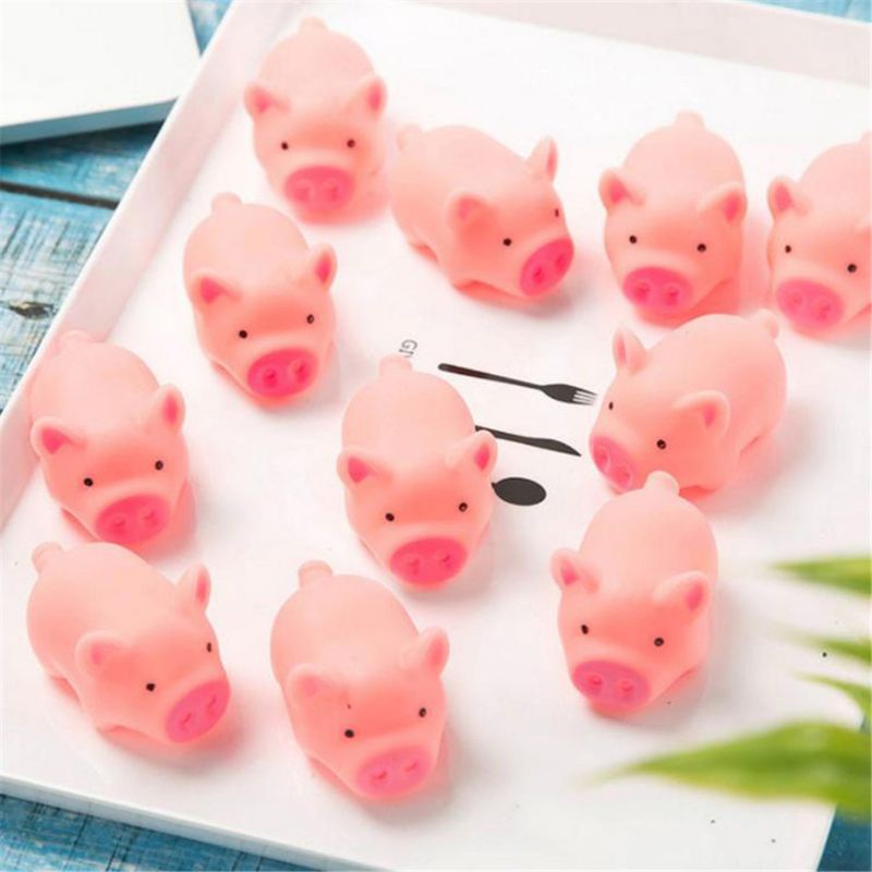 Đồ Chơi Bóp Tay Hình Heo Con Màu Hồng Dễ Thương Cho Bé