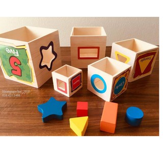 Tháp xếp chồng thả hình 5 tầng