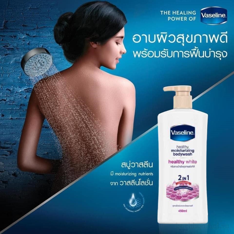 Vaselıne Healthy Moisturizing Body Wash sữa tắm dưỡng ẩm da 2in1 Thái Lan